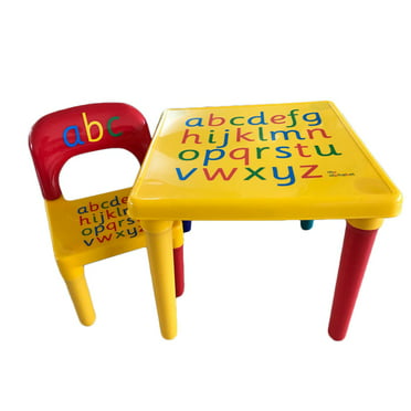 Desk Chair Kids Table Set Play Study Children Activity Furniture Toddler Yellow 